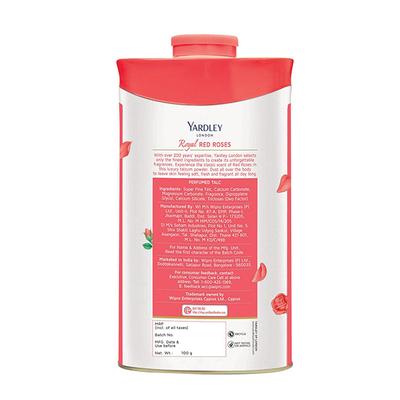 Yardley London Perfumed Talcum Powder - Royal Red Roses 100 gm - Talcum Powders