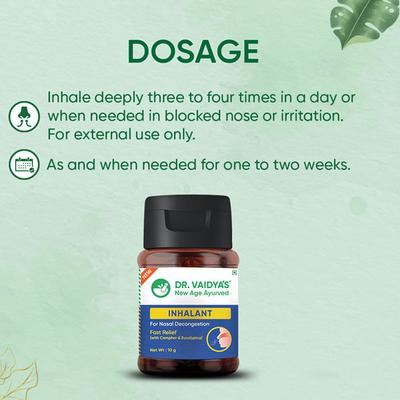 Dr.Vaidya's Inhalant (Pack of 3 x 10 gm) - Cough & Cold (Ayush)