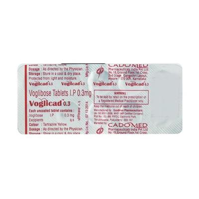 Voglicad 0.3mg Tablet 10'S - Diabetes-Ant