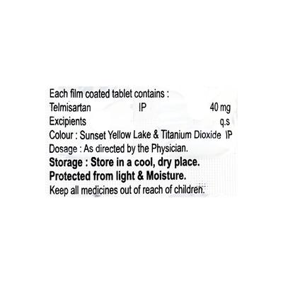 Telzox 40mg Tablet 10'S - Hypertension-Ang