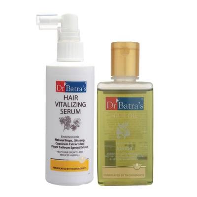 Dr Batra's Hair Vitalizing Serum 125 ml + Hair Oil 200 ml - Hair Treatment