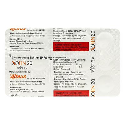 XOTEN 20mg Tablet 15's - High Cholesterol-Dys