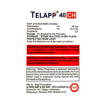TELAPP 40mg Tablet 10's - Hypertension-Ang