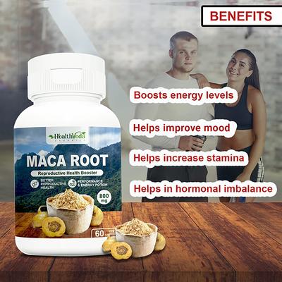 Health Veda Maca Root 800 mg Veg Capsule 60's - Herbal Dietary Supplement