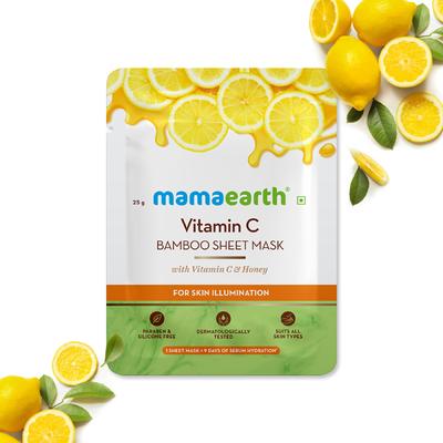 Mamaearth Bamboo Sheet Mask - Vitamin C 1's - Masks & Peels