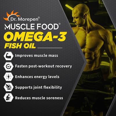 Dr. Morepen Muscle Food Omega 3 Fish Oil Softgel 60's - Omega Fish Oil Fatty Acids
