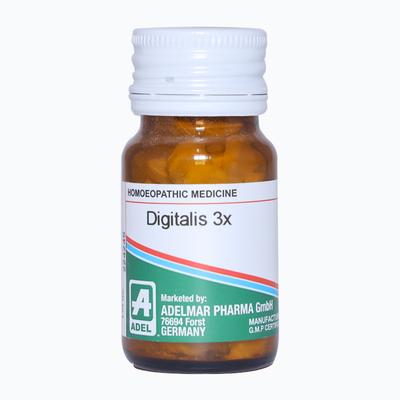 Adel Digitalis Purp. 3X (4 grain) Tablet 20 gm - Triturations (Homeo Tablets)
