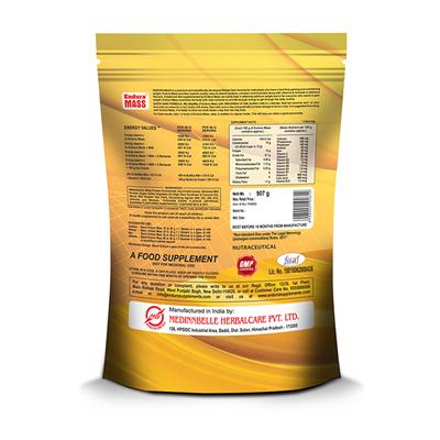 Endura Mass Weight Gain Powder - Banana Flavour 907 gm - Weight Gain