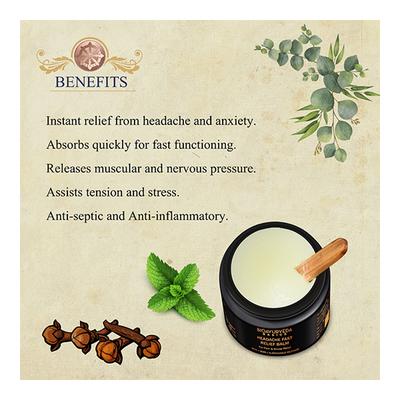 Bioayurveda Basics Headache Fast Relief Balm 120 gm - Balm/Ointments
