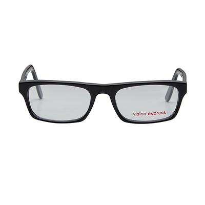 Vision Express 29428 Black Rectangle Eyeglasses (Including UV Blue Lens) 1's - Wearables Eye Glasses