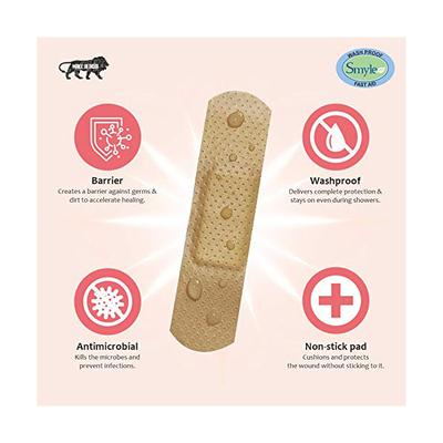Smyle Fast-Aid Medicated Adhesive Plaster 100's - Bandages
