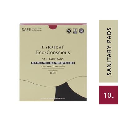 Carmesi Eco-Conscious Sanitary Pads (L) 10's - Sanitary Napkins