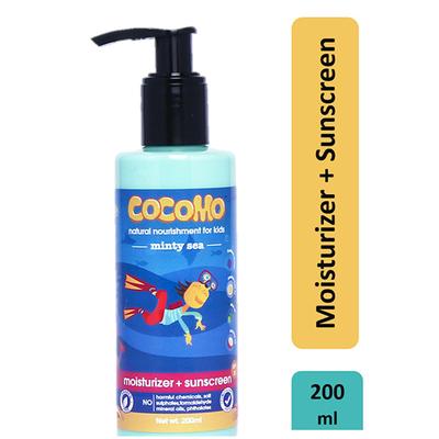 Cocomo Natural Kids Moisturizer Plus Sunscreen Lotion Shea and Kokum Butter SPF 15 Minty Sea 200 ml - Creams, Lotions & Oils