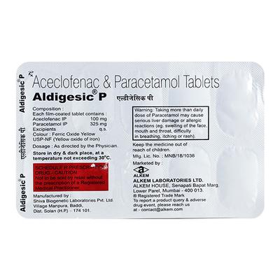 Aldigesic P Tablet 10'S - Pain relief-Nsa