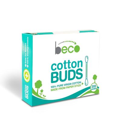 Beco Cotton Buds with Paper Stick (200 Swabs ) 100's - Cotton Buds & Balls