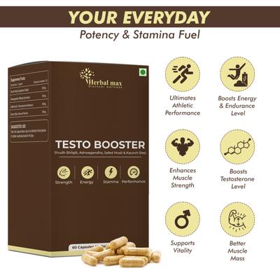 Herbal Max Testo Booster Capsule 60's - Sexual Care