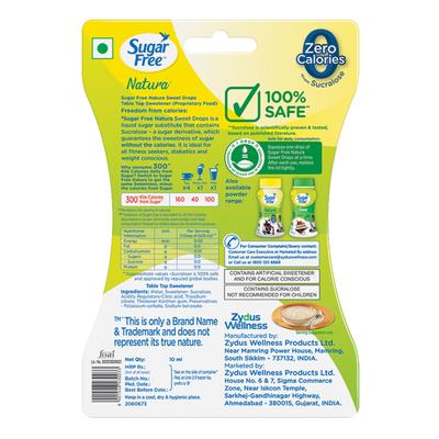 Sugar Free Natura Sweet 200 Drops 10 ml - Sugar Substitute