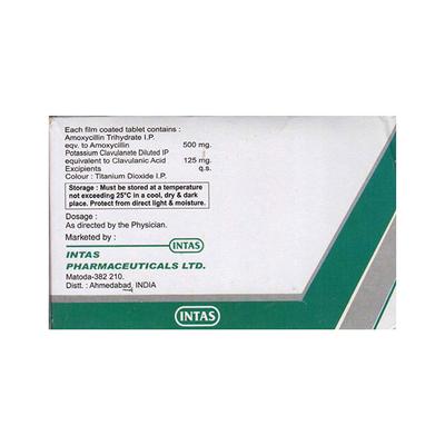 MOXITAS CV 625mg Tablet 6's - Bacterial Infections-Pen
