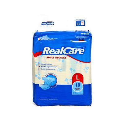 Real Care Extra Dry & Comfort Fit Adult Diaper (L) 10's - Adult Diapers & Pads