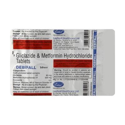Debifall 80/500mg Tablet 10'S - Diabetes-Ant
