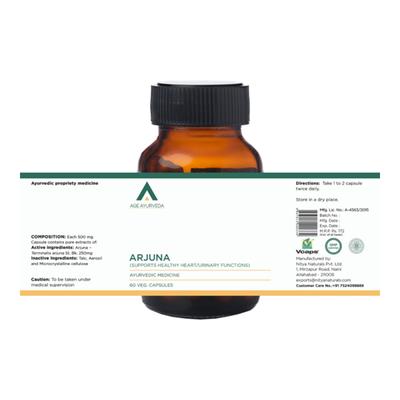 Age Ayurveda Arjuna Veg. Capsule (Pack of 3 x 60's) - Pure Herbs