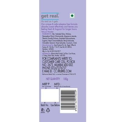 Get Real Talcum Powder - Lavender Fragrance 100 gm - Talcum Powders