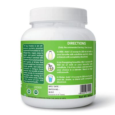 PureFoods PF Pea Protein Powder - Banana Flavour 800 gm - Protein Drink