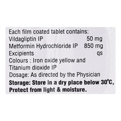 VILDAPRIME M 850mg Tablet 15's - Diabetes-Ant