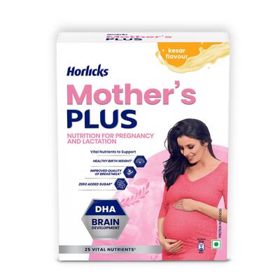 Mother's Plus Horlicks No Added Sugar Powder - Kesar Flavour 400 gm - Nutritional Supplements