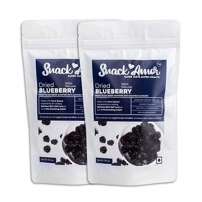 Snack Amor Dried Blueberry (Pack of 2 x 100 gm) - Nutritional Bars