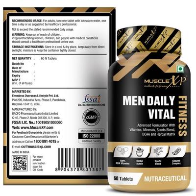 MuscleXP Men Daily Vital Fitness Tablet 60's - Workout Essentials
