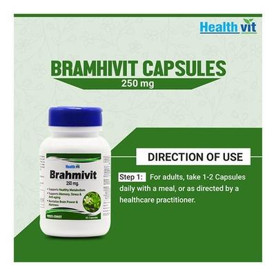HealthVit Brahmivit Brahmi Powder 250 mg Capsule 60's - Speciality Medicines