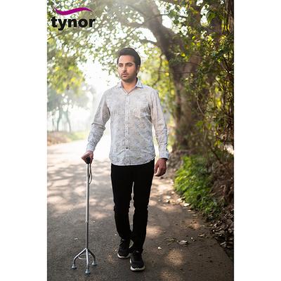 Tynor Walking Stick Tripod (UN) (L 32) - Silver - Wheelchairs & Walking Sticks