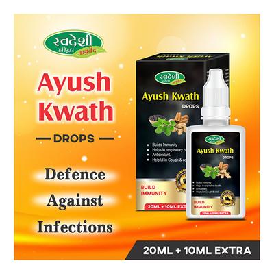 Swadeshi Ayurved Ayush Kwath Drops 30 ml - Health Products