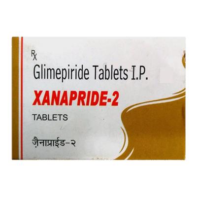 XANAPRIDE 2mg Tablet 10's - Diabetes-Ant
