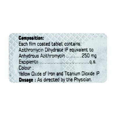 ZITHROBACT 250 Tablet 6's - Bacterial Infections-Mac