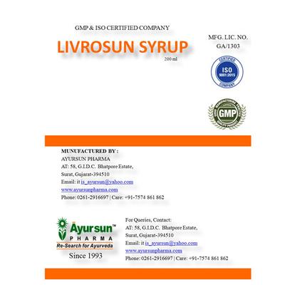 Ayursun Livrosun Syrup 200 ml - Speciality Medicines