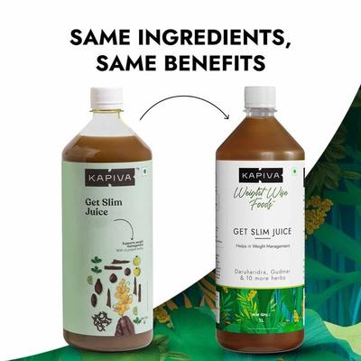 Kapiva Get Slim Juice - Pack of 2 x 1 litre - Ayurvedic Juices