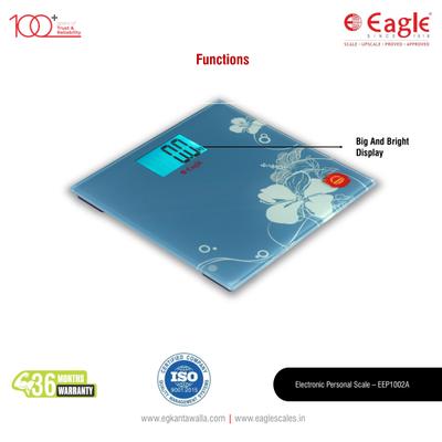 Eagle Digital Weighing Scale Slim Design (EEP-1002A) - Blue - Health Monitoring Devices