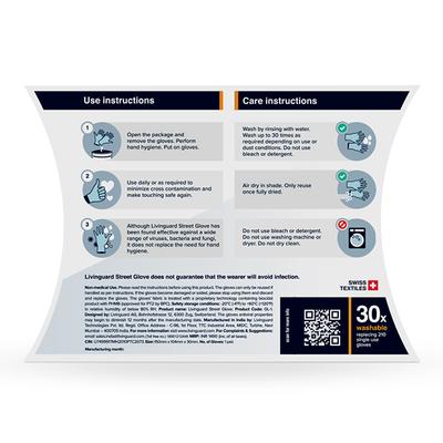 Livinguard Street Cotton Gloves (L) - Women's (One Pair) - Surgical Consumable