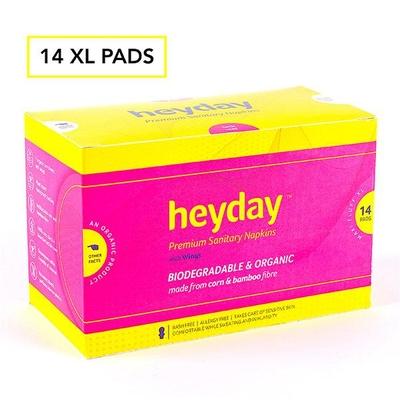 Heyday Organic and Natural Maxi Fluff (XL) Sanitary Pad 14's - Sanitary Napkins