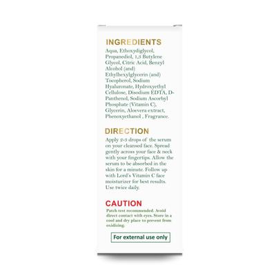 Lord's Vitamin C 10% Face Serum -Vitamin C & Aloevera 30 ml - Personal Care(Homeopathy)