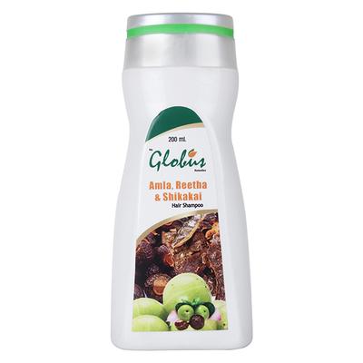 Globus Remedies Amla Reetha And Shikakai Hair Shampoo 200 ml - Shampoos
