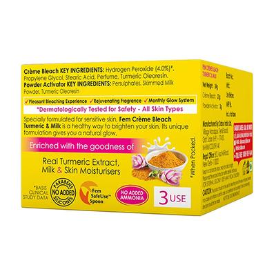 Fem Creme Bleach - Turmeric & Milk 24 gm - Face Bleach