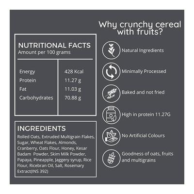 Snack Amor Crunchy Cereal with Fruits (Pack of 2 x 150 gm) - Nutritional Bars