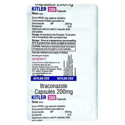 KITLER 200 Capsule 10's - Fungal Infections-Anf