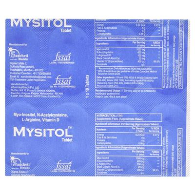 MYSITOL Tablet 10's - Supplements-Vam