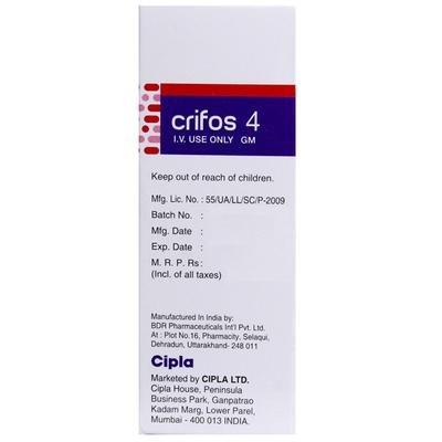 CRIFOS 4gm Injection 1's - Bacterial Infections-OAB