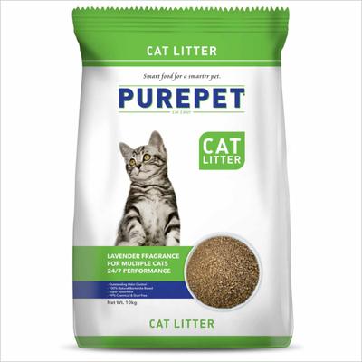 Purepet Clumping Lavender Fragrance Cat Litter (for Multiple Cats) 10000 gm - Pet accessories