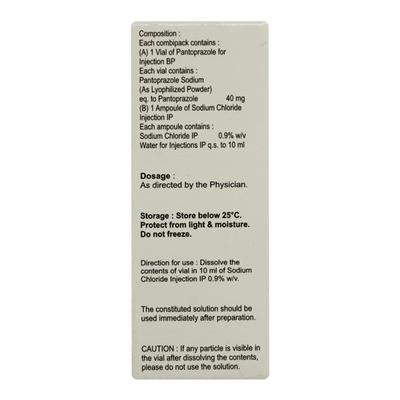 PANTONAX IV Injection 1's - Ulcer/Reflux/Flatulence-Aaa